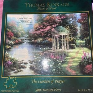 Thomas Kinkade Puzzle - The Garden of Prayer 500 Oversized Pieces *SEALED* NIB